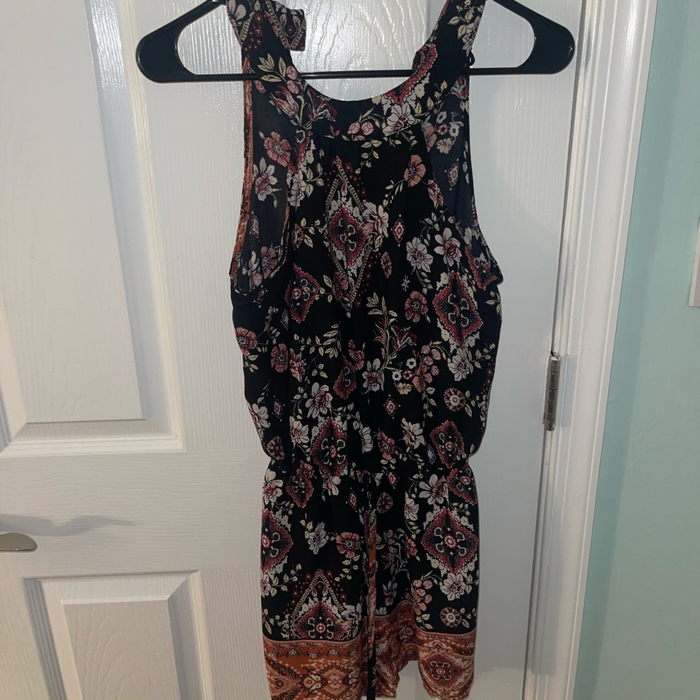 Halter-Top Floral Romper